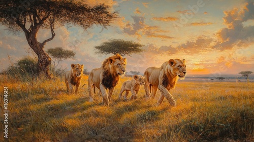 A group of lions. lions