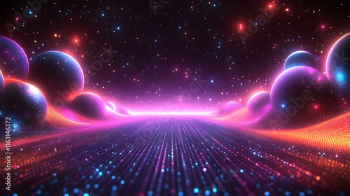 Glowing Planets and Starry Cosmic Pathway