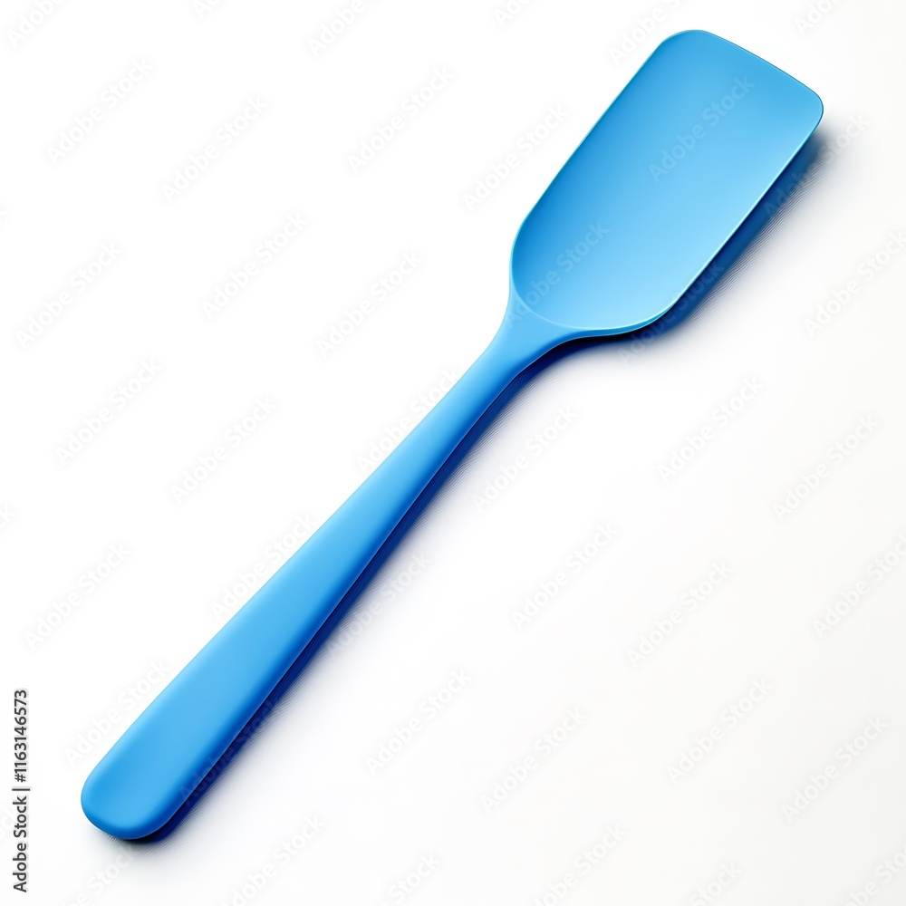 Blue silicone spatula isolated on white background Blue silicone spatula isolated on white background