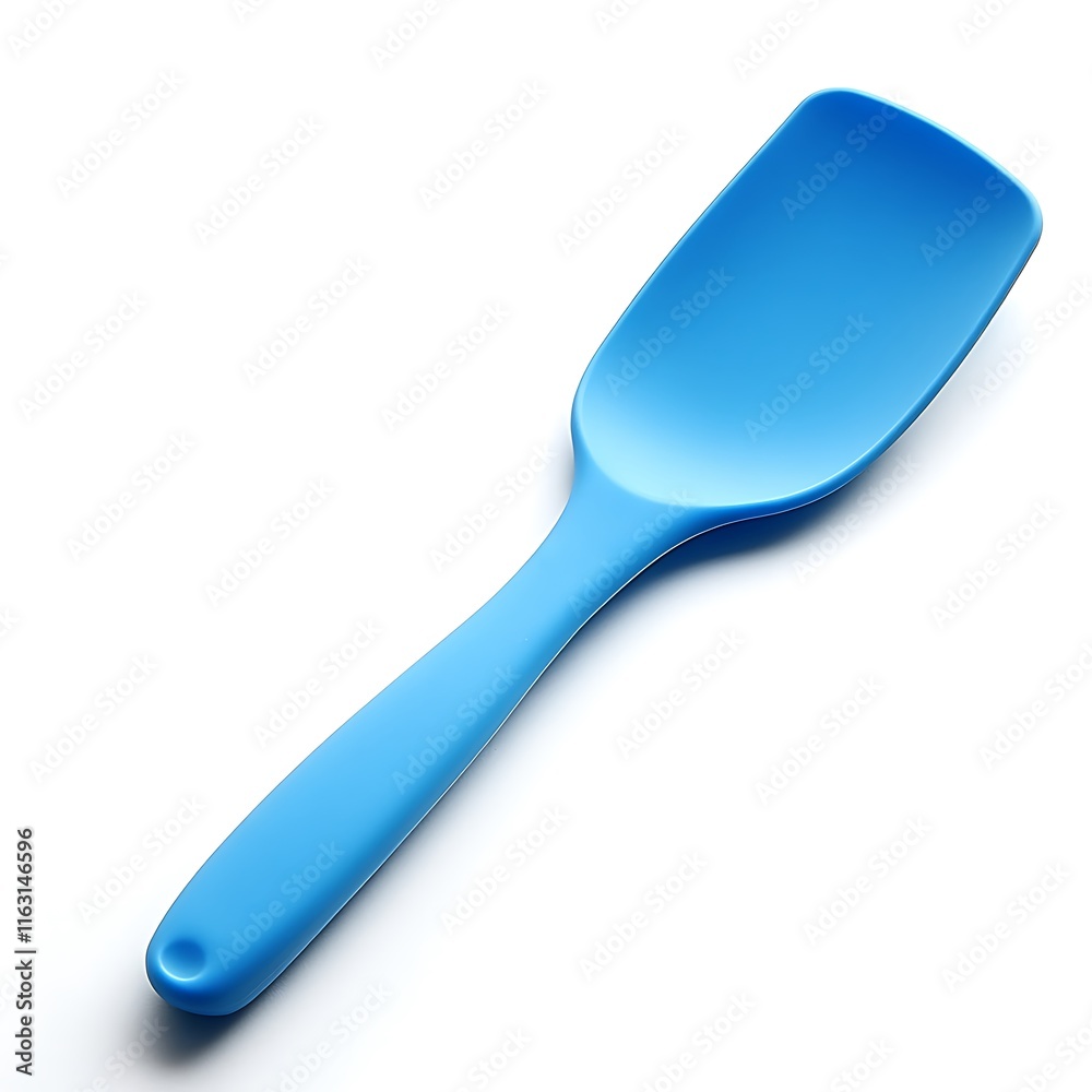 Blue silicone spatula isolated on white background Blue silicone spatula isolated on white background