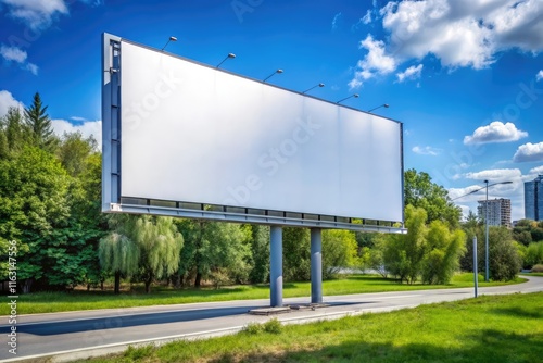 Wallpaper Mural blank billboard on the road generative ai Torontodigital.ca
