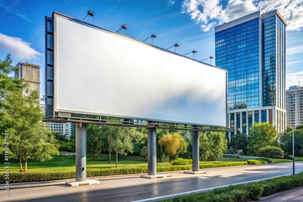 blank billboard on the road generative ai blank billboard on the road generative ai
