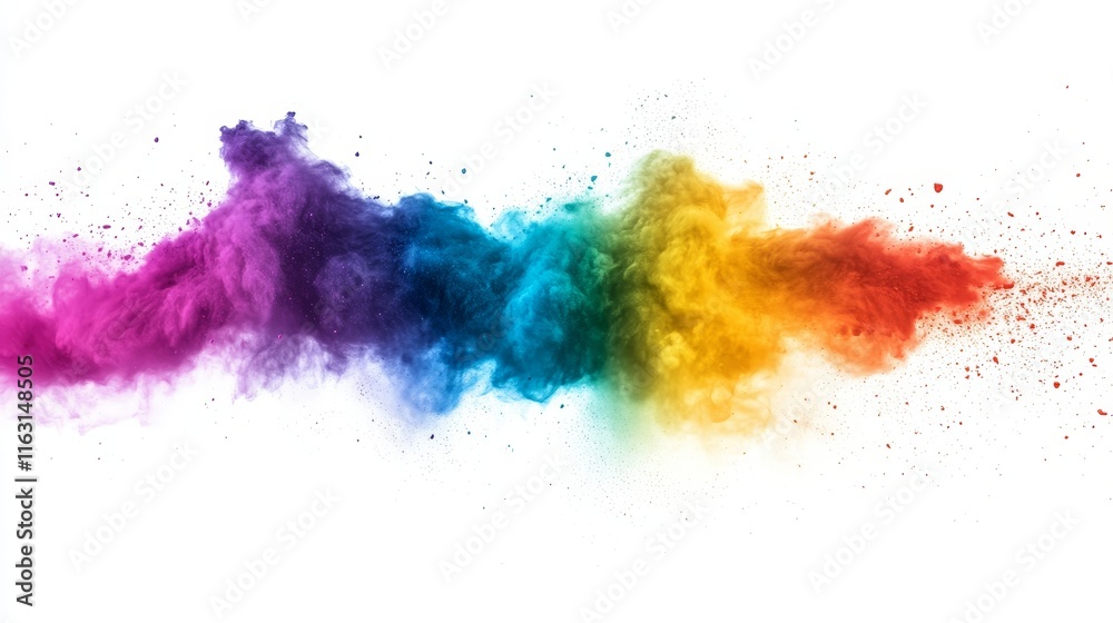 Fototapeta premium Colorful Powder Explosion. powder explosion