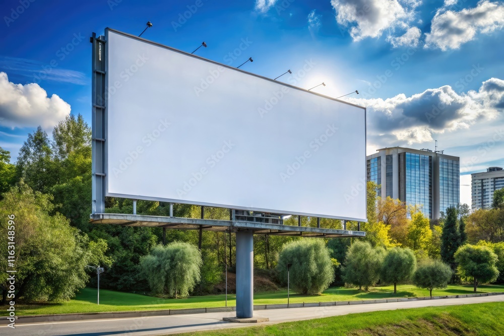 blank billboard on the road generative ai blank billboard on the road generative ai