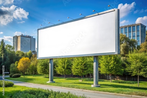 Wallpaper Mural blank billboard on the road generative ai Torontodigital.ca