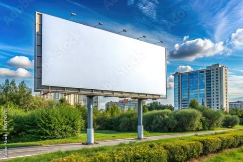 Wallpaper Mural blank billboard on the road generative ai Torontodigital.ca