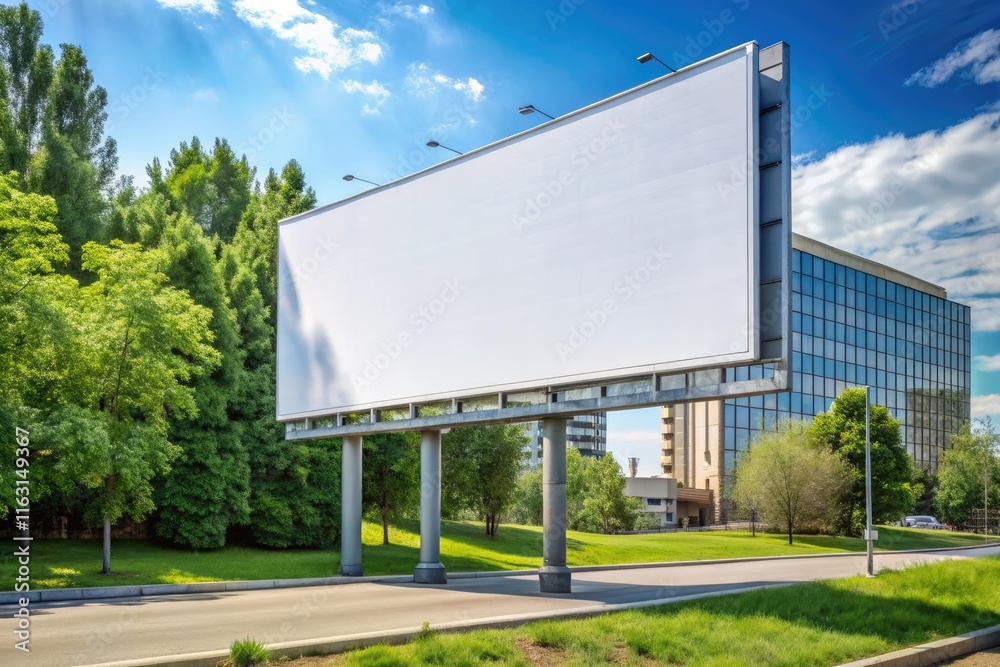 blank billboard on the road generative ai blank billboard on the road generative ai