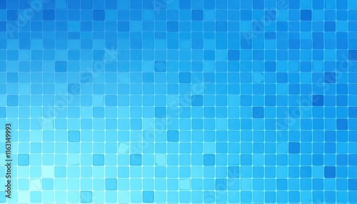a blue and white abstract background with squares,
