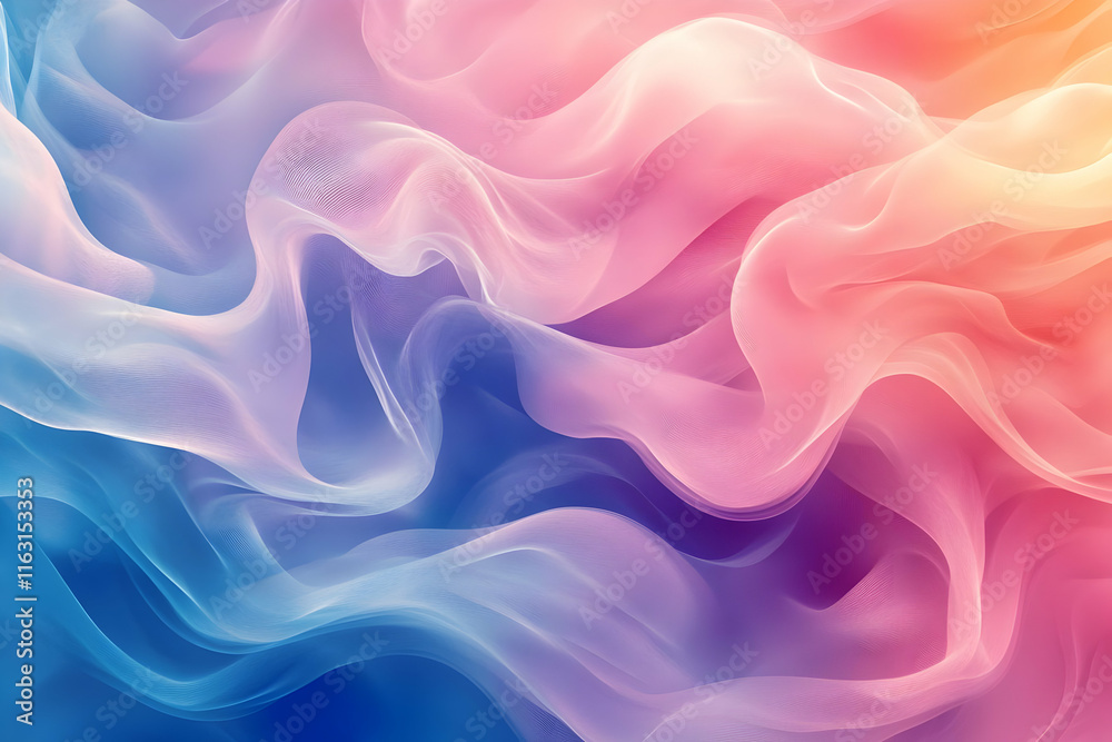 Obraz premium Abstract Pastel Wave Background Illustration
