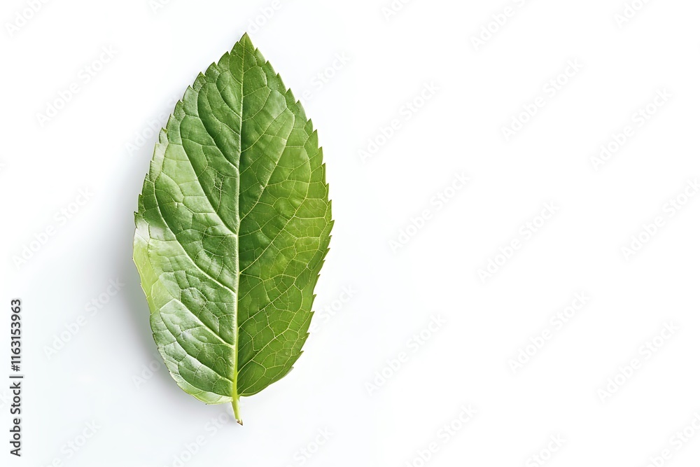 Green leaf isolated on white background Green leaf isolated on white background