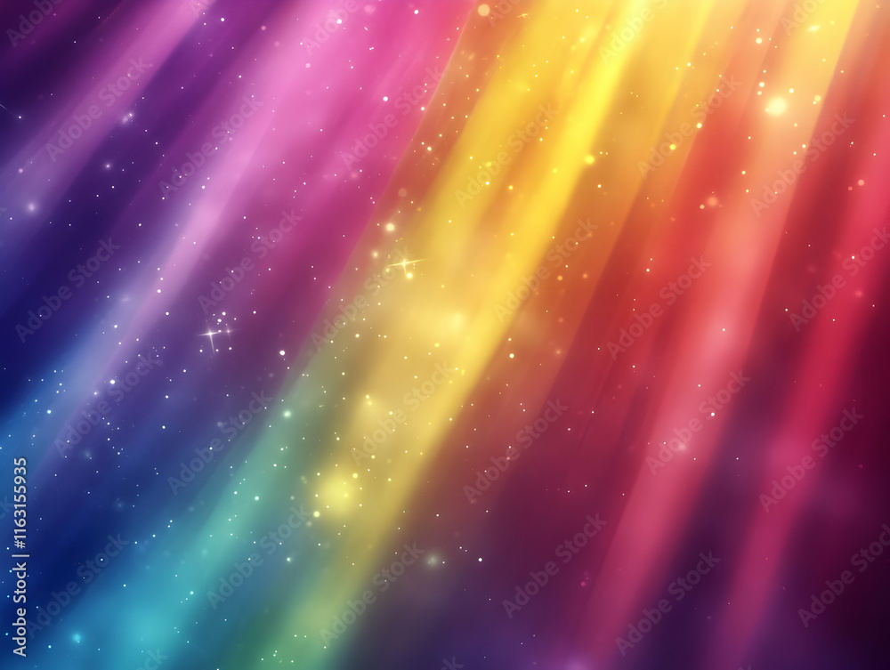 Obraz premium Rainbow Nebula Abstract Background
