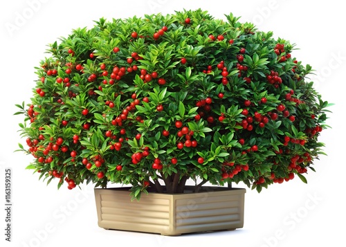 Gem Box Inkberry Holly 3D Render Front View PNG photo