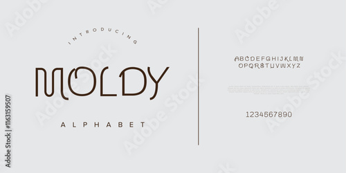 Moldy creative modern geometric urban alphabet font. Digital abstract futuristic, game, techno, robot, music, logo, sport, minimal technology typography. Simple numeric vector illustration
