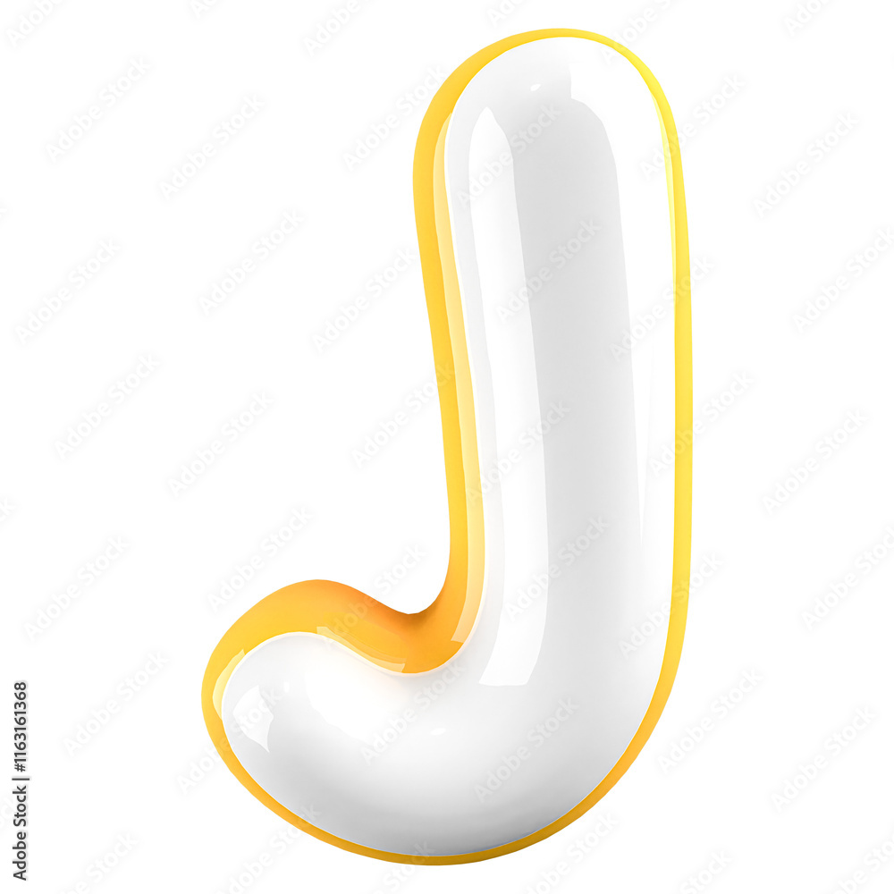 3D Alphabet Letter Font J 3D Alphabet Letter Font J