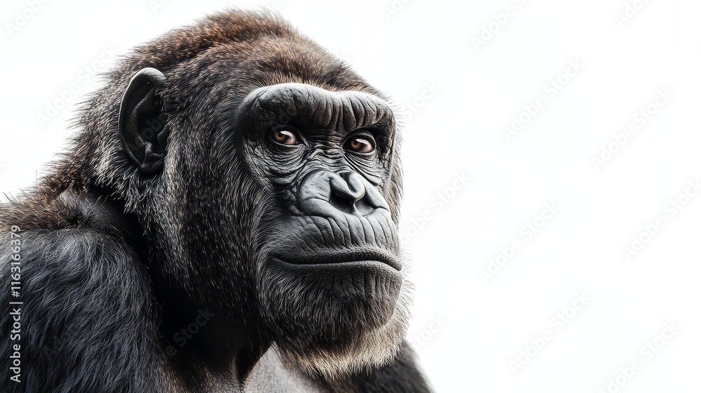 Obraz premium ape. ape on white background. animal