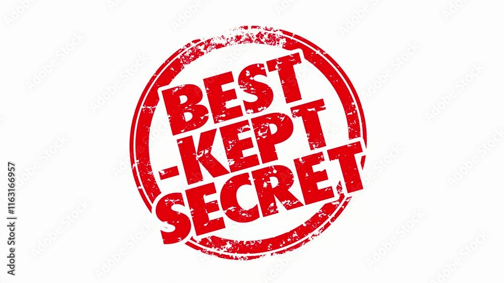 Best Kept Secret Round Red Stamp Words Gossip Rumor Information 3d Animation