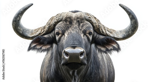 buffalo. buffalo on white background. animal