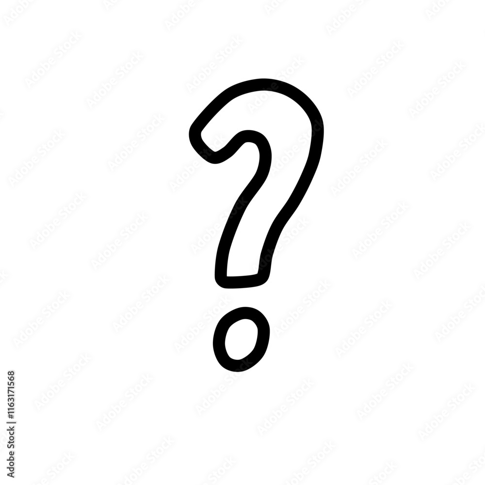 question mark symbol vector icon with line art question mark symbol vector icon with line art