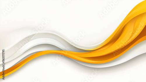 Vibrant Abstract Orange and White Wave Background Representing Chaos