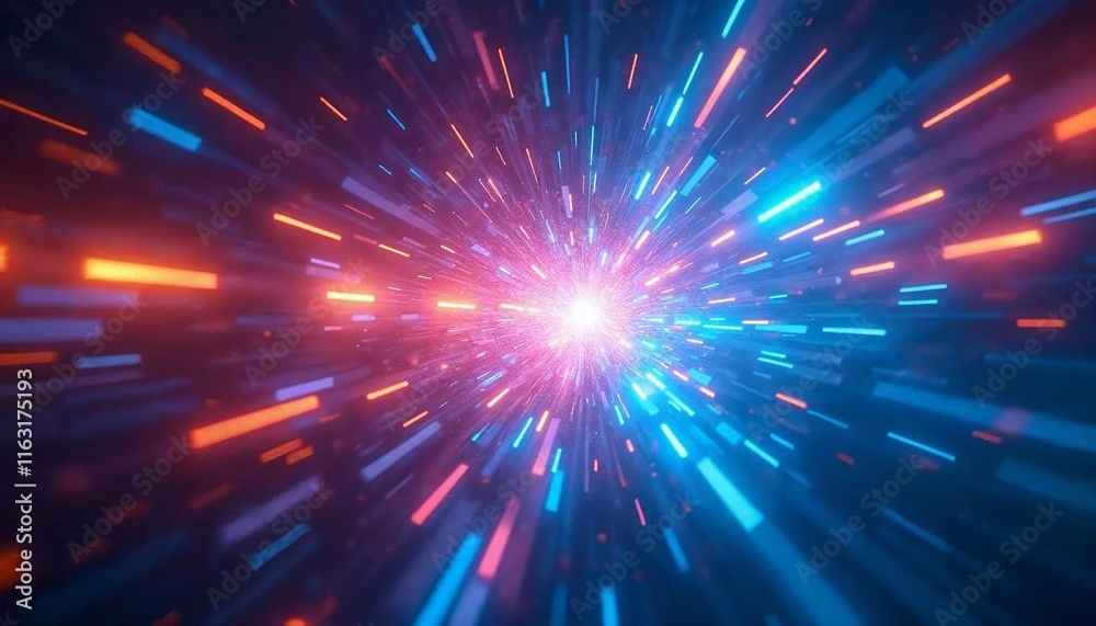 Naklejka premium Light Speed Warp