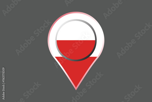 Free Download Poland flag with location sign, Flag of Poland national country symbol illustration Vector, Rectangle Poland flag illustration, Flat vector illustration
 - GFXLoad