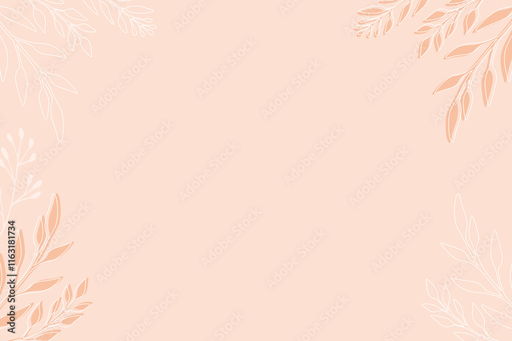 Tropical leaf line art wallpaper background vector. Tropical leaf line art wallpaper background vector.