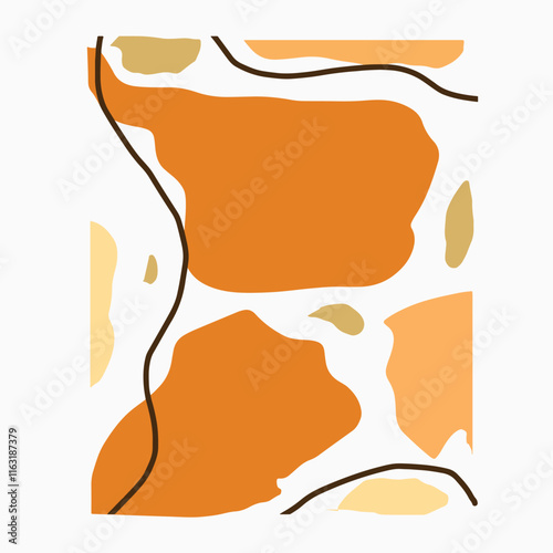 abstract art design with orange and brown color photo