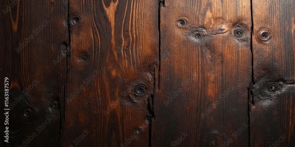 Rustic Wood Texture: A rich, dark, and weathered woodgrain background with knots and grain patterns, perfect for rustic, farmhouse, or vintage design projects. Rustic Wood Texture: A rich, dark, and weathered woodgrain background with knots and grain patterns, perfect for rustic, farmhouse, or vintage design projects.
