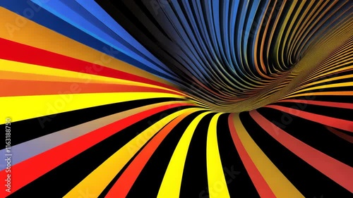 Wallpaper Mural Vibrant swirling pattern of lines in vivid colors creates a dynamic visual effect Torontodigital.ca