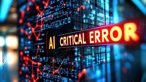 AI critical error on digital display