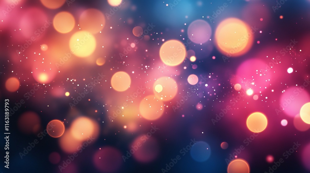 Vibrant multicolored bokeh lights with motion blur, abstract background Vibrant multicolored bokeh lights with motion blur, abstract background