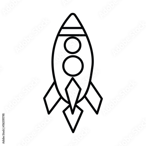 Rocket launch icon for rapid business growth and new beginnings
