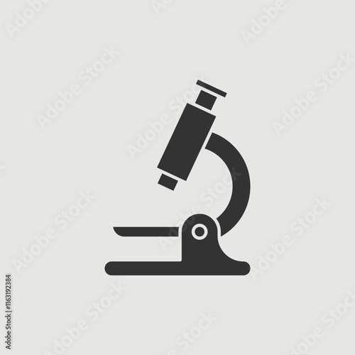 Vector Simple Isolated Microscope Icon