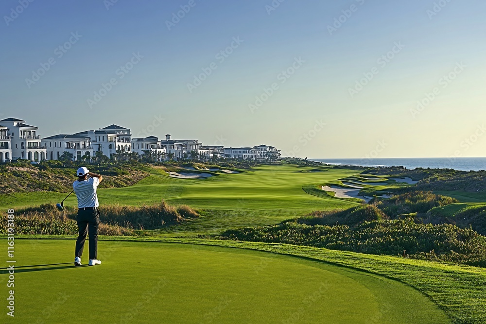 Obraz premium golfer on the course