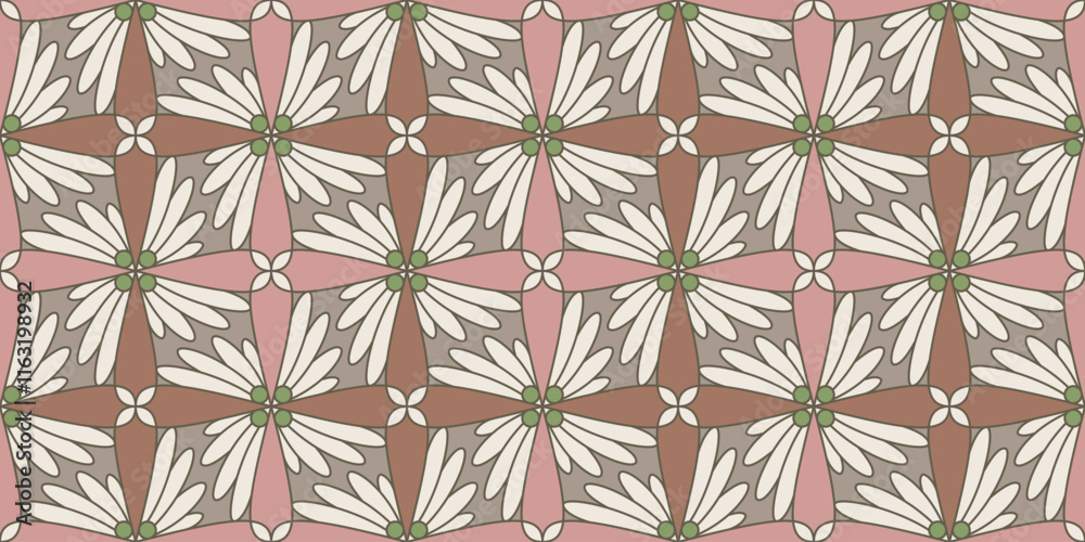 Fototapeta premium Abstrakcyjny geometryczny wzór. Bezszwowe wektorowe tło. Kolorowa tekstura.