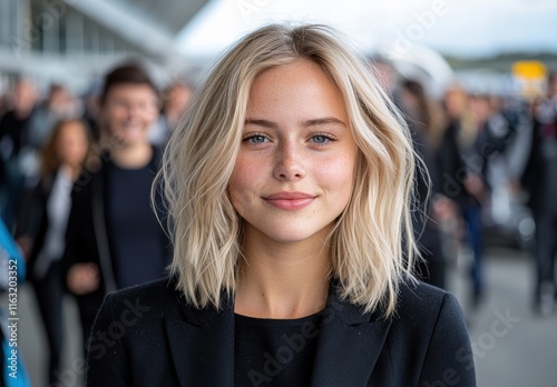 Wallpaper Mural Portrait of a young woman with blonde hair and freckles Torontodigital.ca