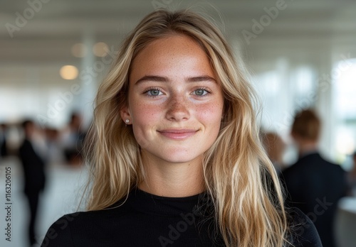 Wallpaper Mural Portrait of a young woman with freckles and blonde hair Torontodigital.ca