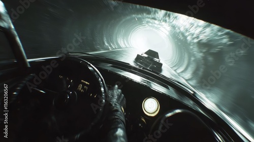 High speed chase through a dark tunnel