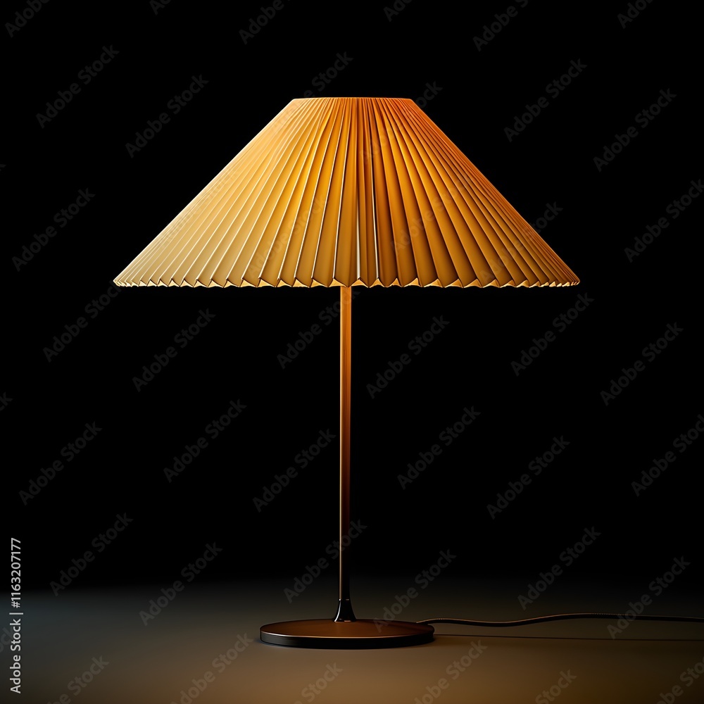 Pleated Lampshade Table Lamp, Modern Interior Lighting Pleated Lampshade Table Lamp, Modern Interior Lighting