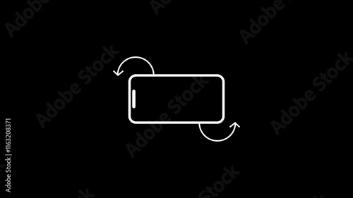 Phone rotation stock animation video