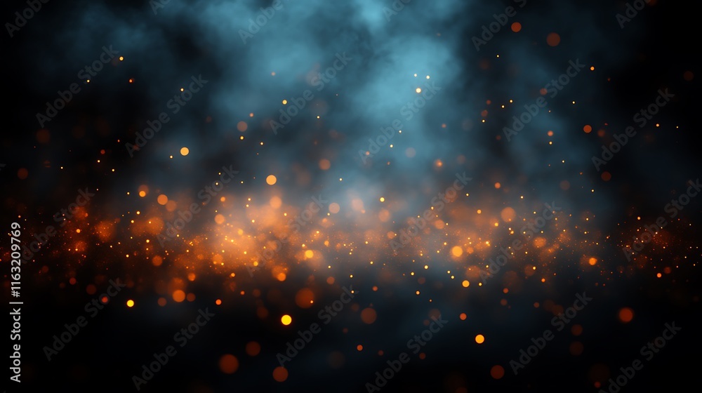 Obraz premium Glowing Embers and Smoke Abstract Background