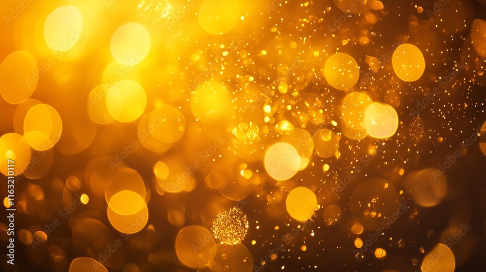 Elegant golden bokeh background with soft glowing lights, abstract vector design Elegant golden bokeh background with soft glowing lights, abstract vector design