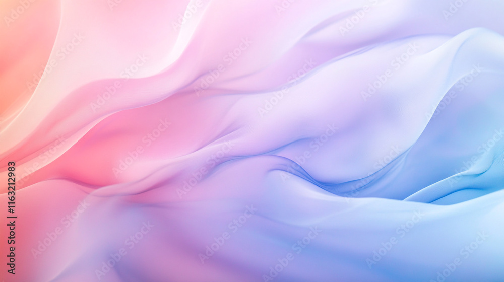 Soft swirls of pink and blue fabric create a dreamy abstract background Soft swirls of pink and blue fabric create a dreamy abstract background