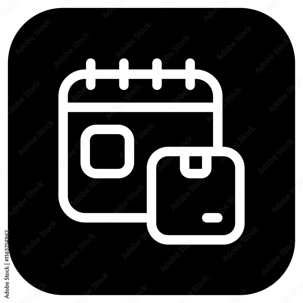 Editable package delivery schedule vector icon. Shipping, delivery, e-commerce, logistics. Part of a big icon set family. Perfect for web and app interfaces, presentations, infographics, etc Editable package delivery schedule vector icon. Shipping, delivery, e-commerce, logistics. Part of a big icon set family. Perfect for web and app interfaces, presentations, infographics, etc