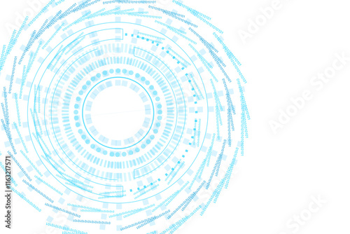 big data visualization binary code and innovation technology abstract background.