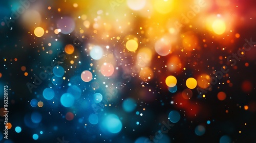 Soft blurred light with bokeh effect creating a dreamy abstract background photo