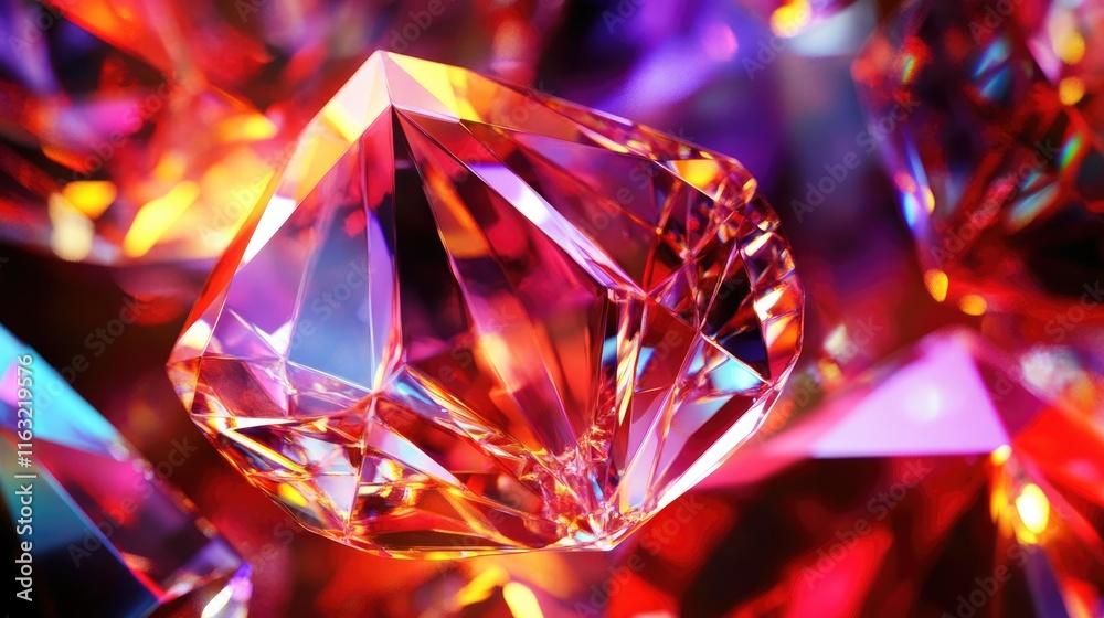 A close-up of colorful, sparkling gemstones reflecting light in vibrant hues. A close-up of colorful, sparkling gemstones reflecting light in vibrant hues.