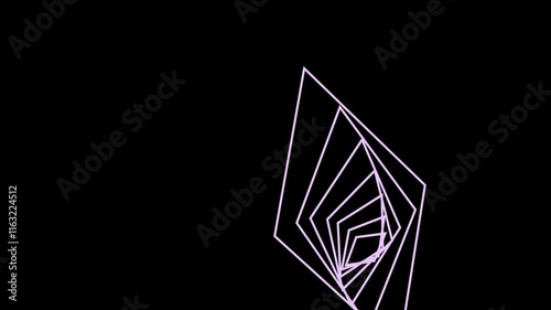 An abstract Kaleidoscope shape motion graphic background design.