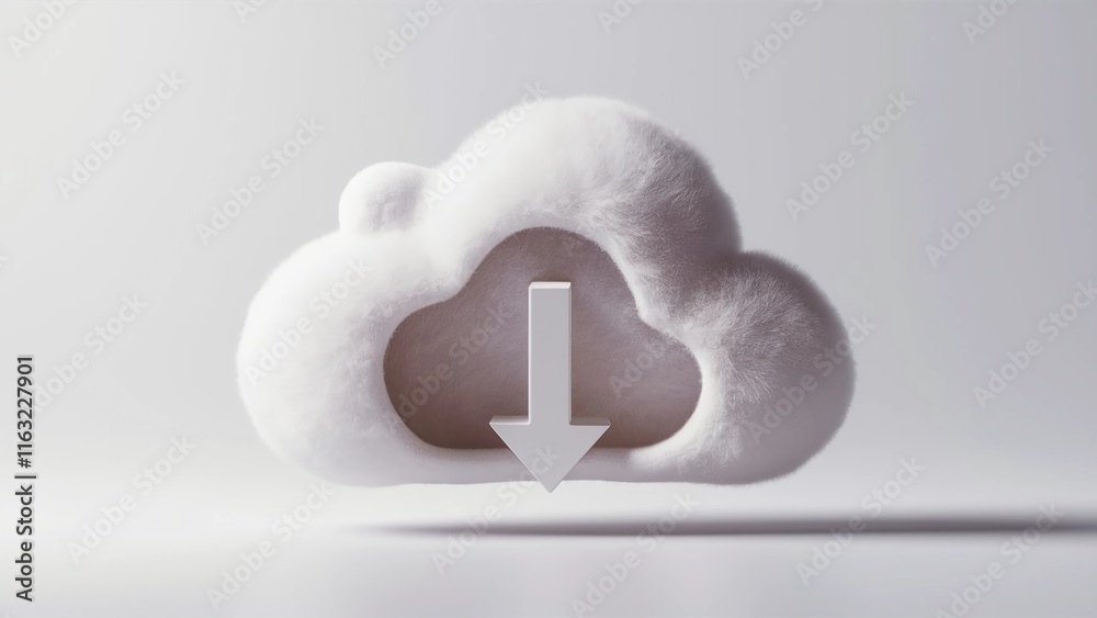 Obraz premium cloud storage icon cloud arrow download cloud icon storage cloud computing data technology