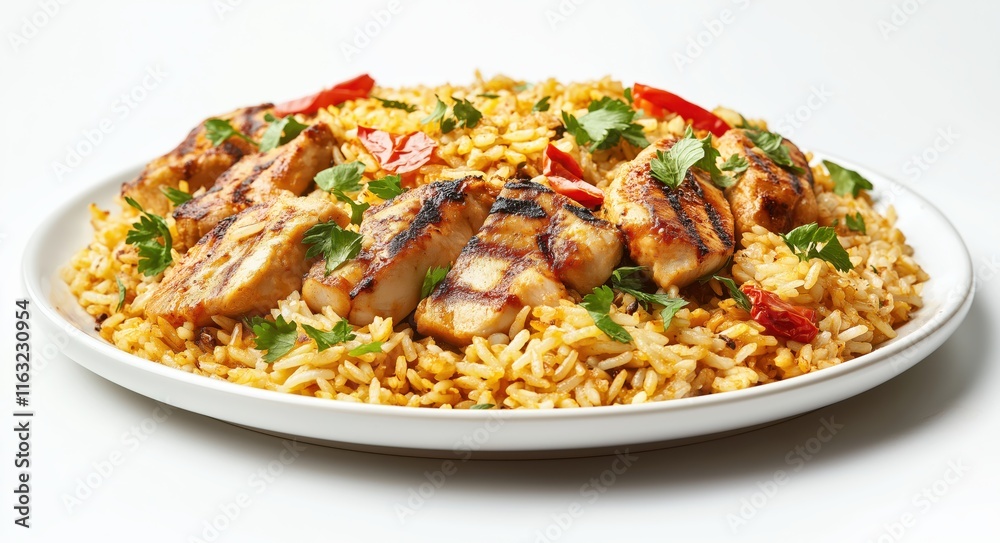 Grilled Chicken with Spiced Rice and Herbs Grilled Chicken with Spiced Rice and Herbs